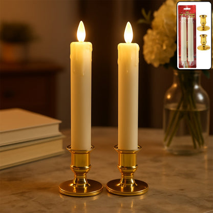 Set of 2 LED Flameless Taper Candles signaturekarts
