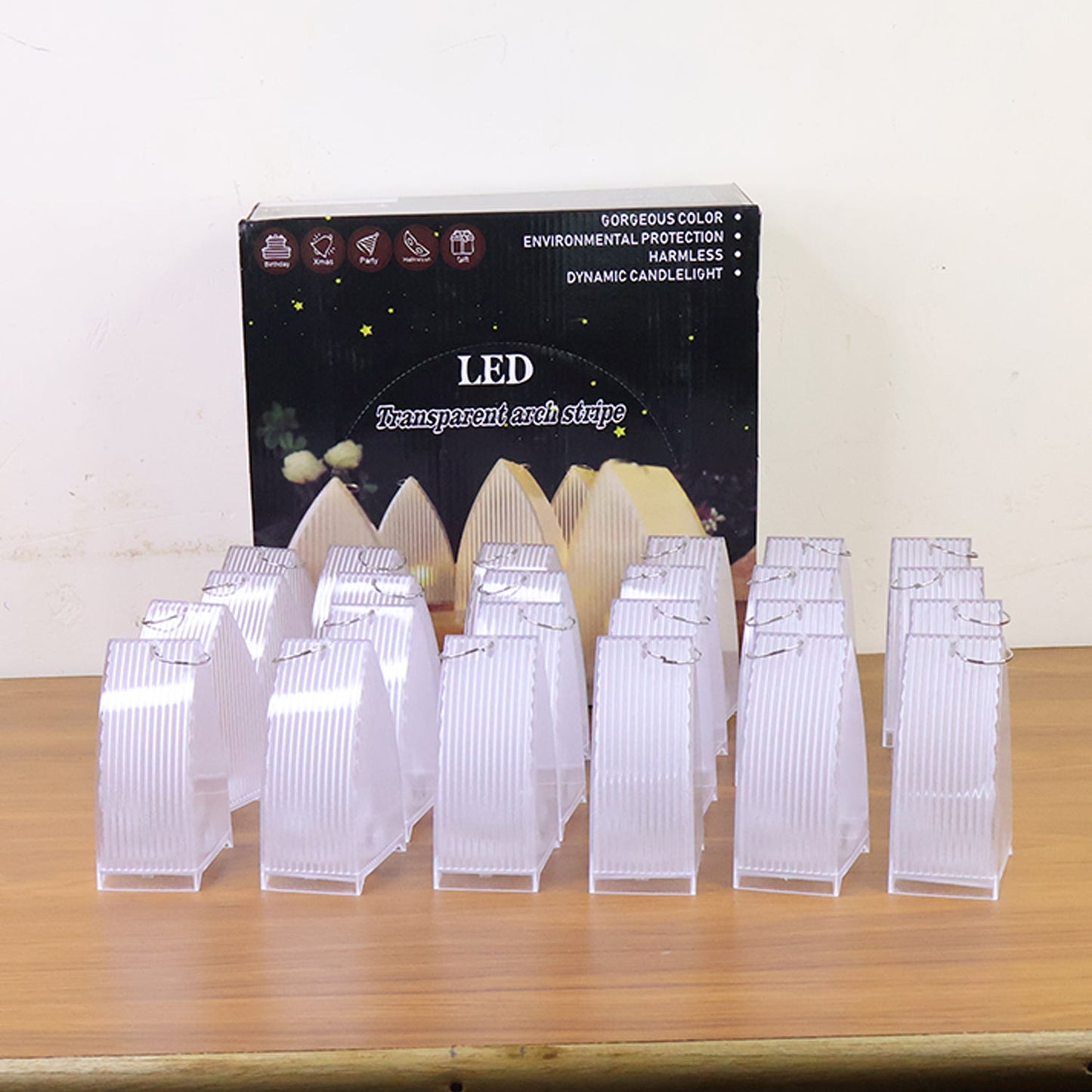 Transparent Decorative LED Candle Lights (24 Pc) signaturekarts