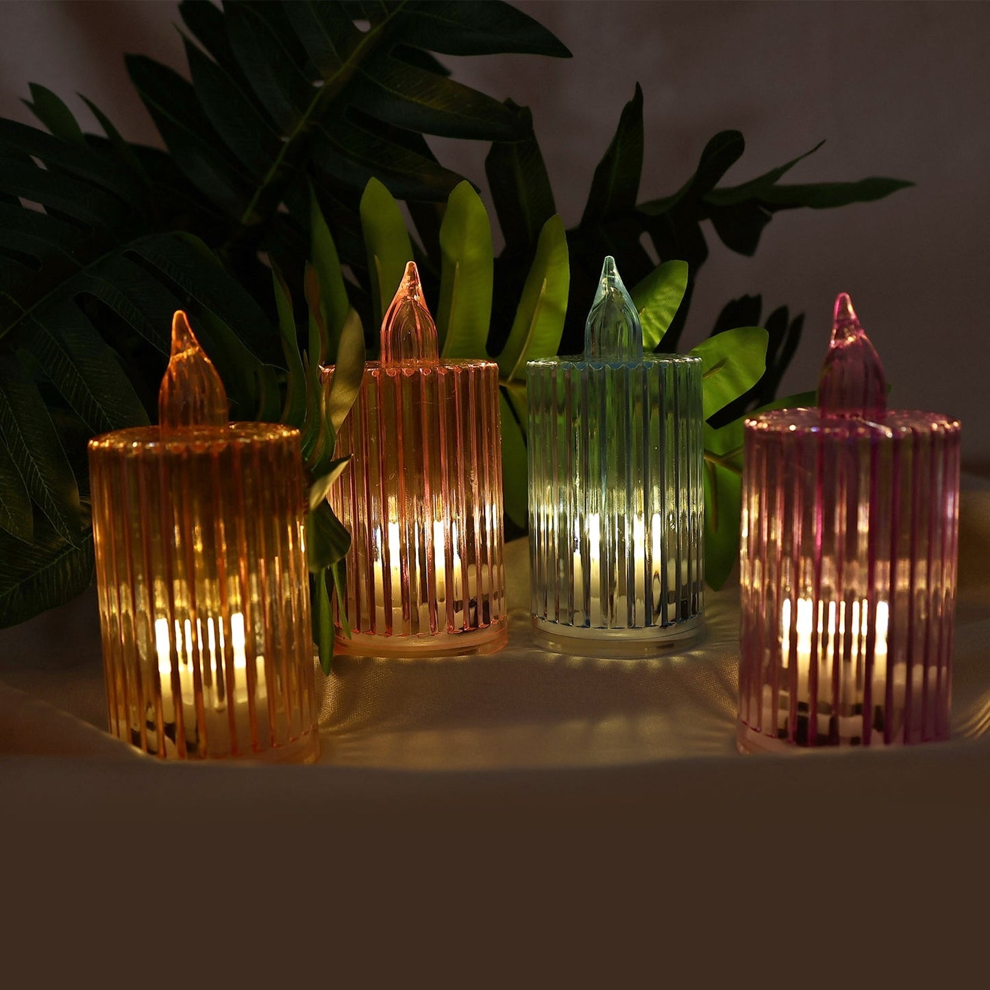 Decorative Flameless Electronic LED Candle Light Set (24 Pc) signaturekarts