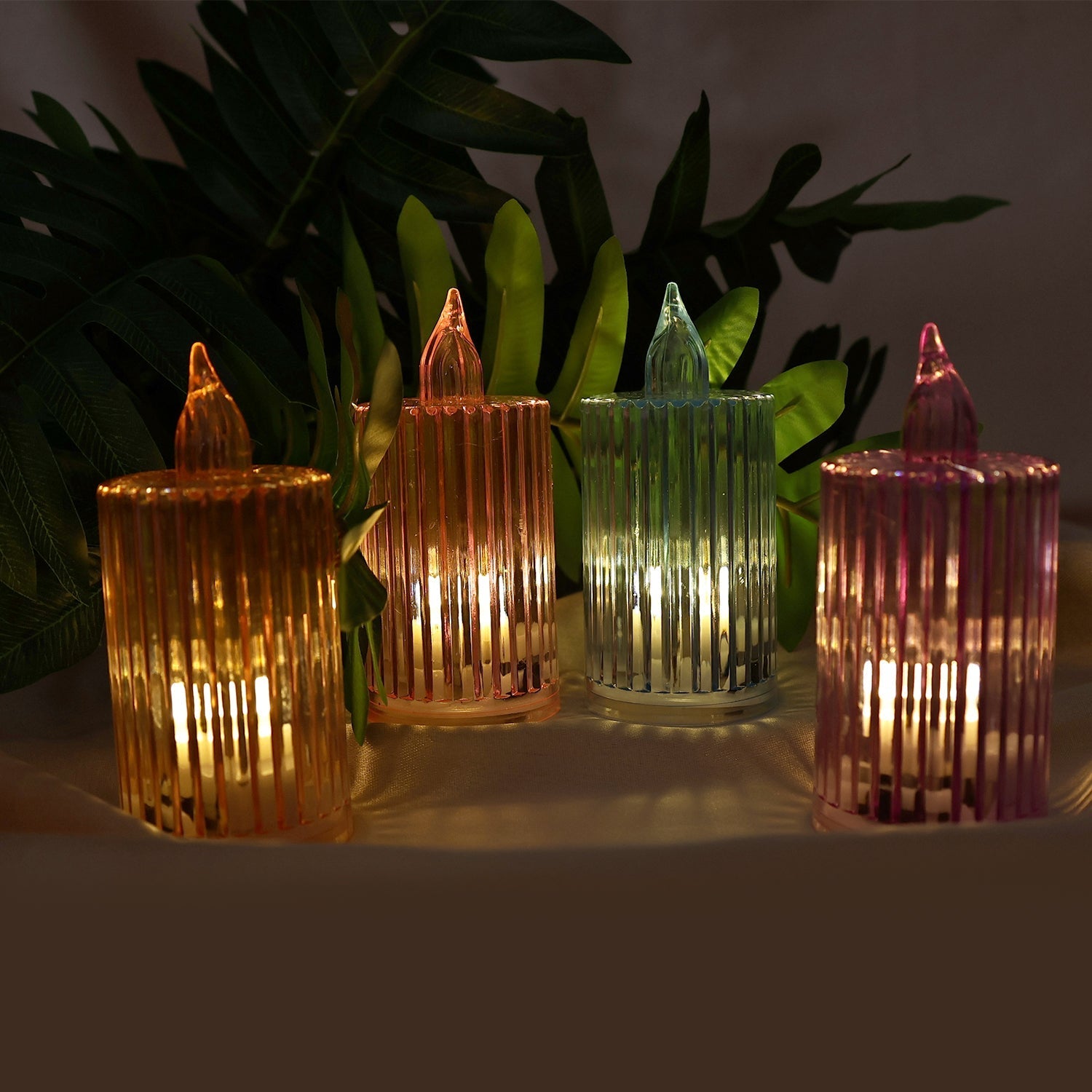 Decorative Flameless Electronic LED Candle Light Set (24 Pc) signaturekarts