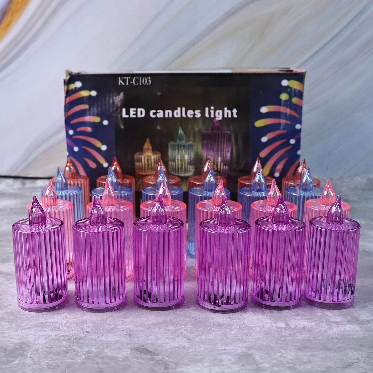 Decorative Flameless Electronic LED Candle Light Set (24 Pc) signaturekarts