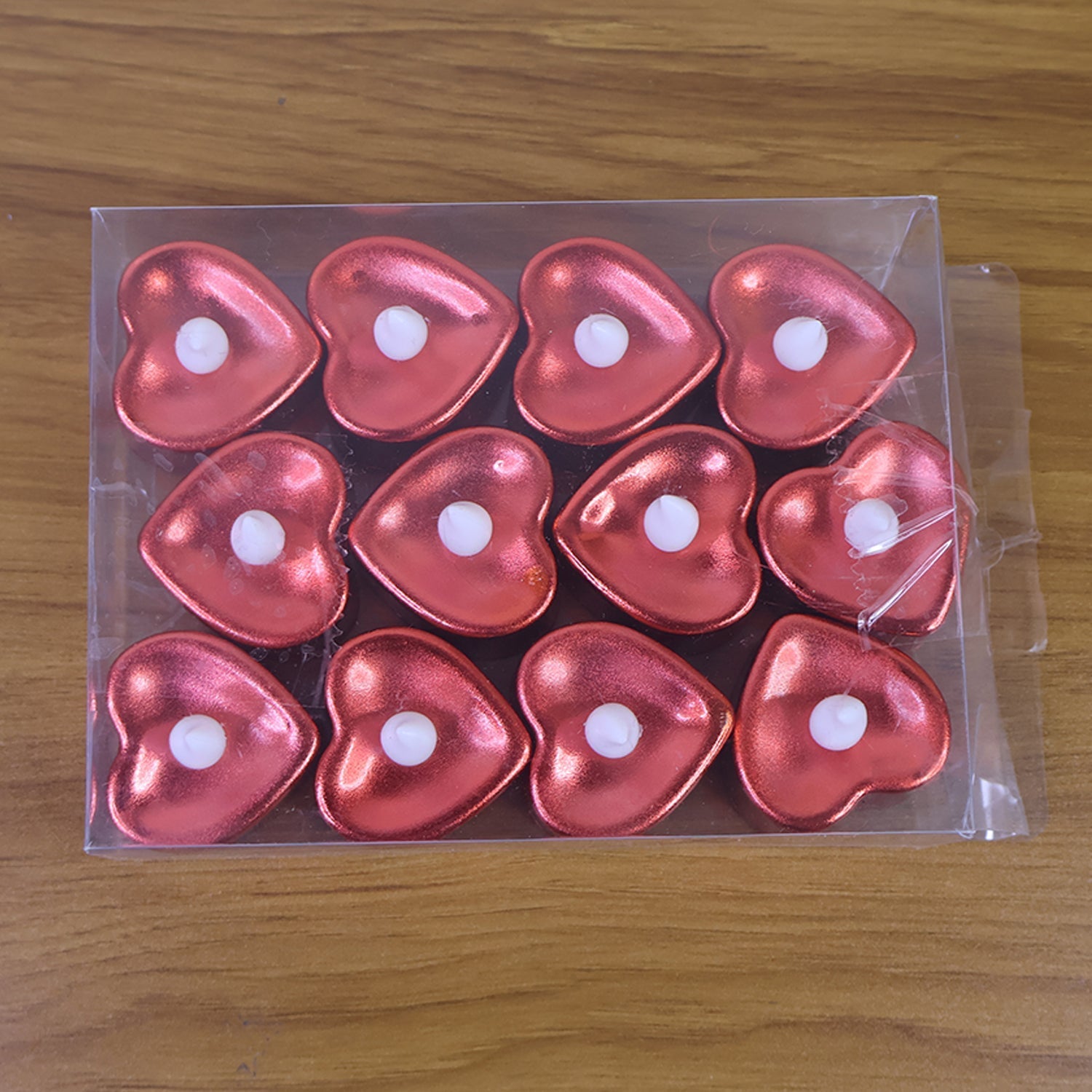 Heart Shaped LED Tea Light Candles (Mix Color / 12 Pc) signaturekarts