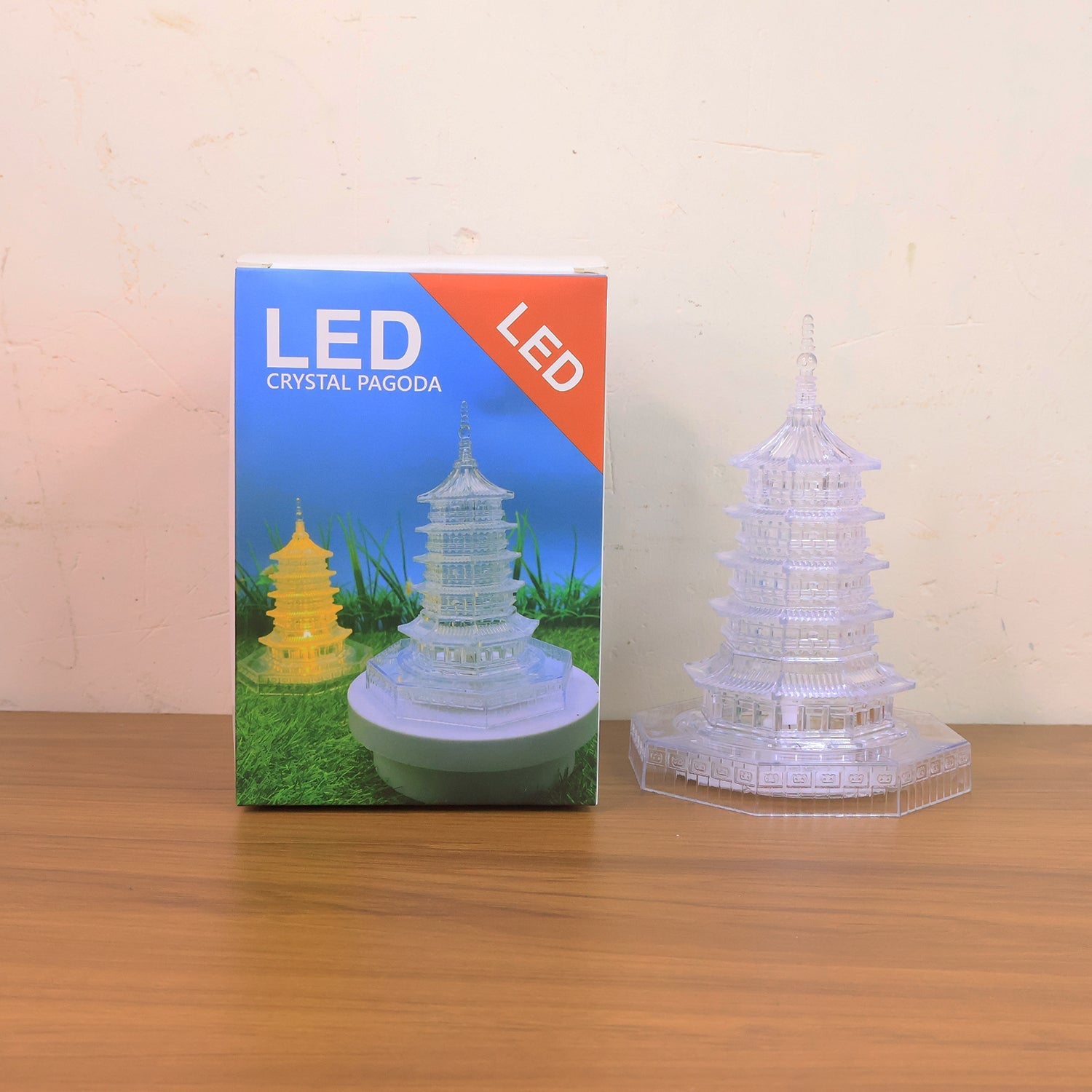 Premium LED Crystal Pagoda Decorative Light (1 Pc) signaturekarts