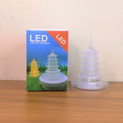 Premium LED Crystal Pagoda Decorative Light (1 Pc) signaturekarts