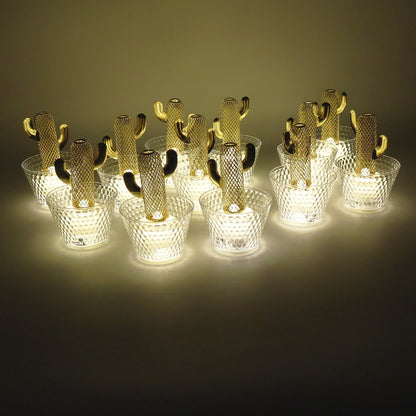 Decorative Cactus Shape LED Tealight Candles (12 Pc) signaturekarts