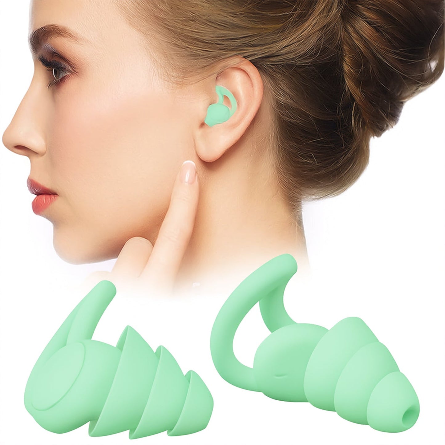 Premium Layered Silicone Noise Reduction Earplugs (1 Pair) signaturekarts