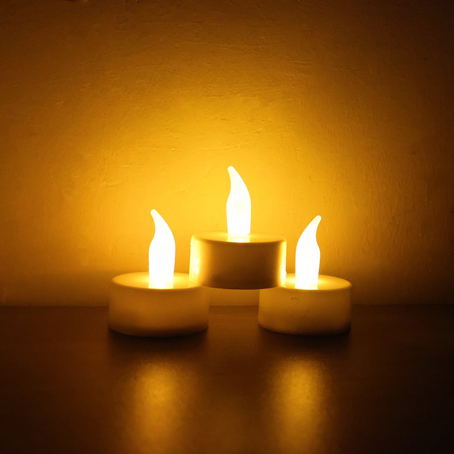 LED Flameless Tealight Candles Lights (6 Pc / Without Remote) signaturekarts