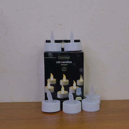 LED Flameless Tealight Candles Lights (6 Pc / Without Remote) signaturekarts