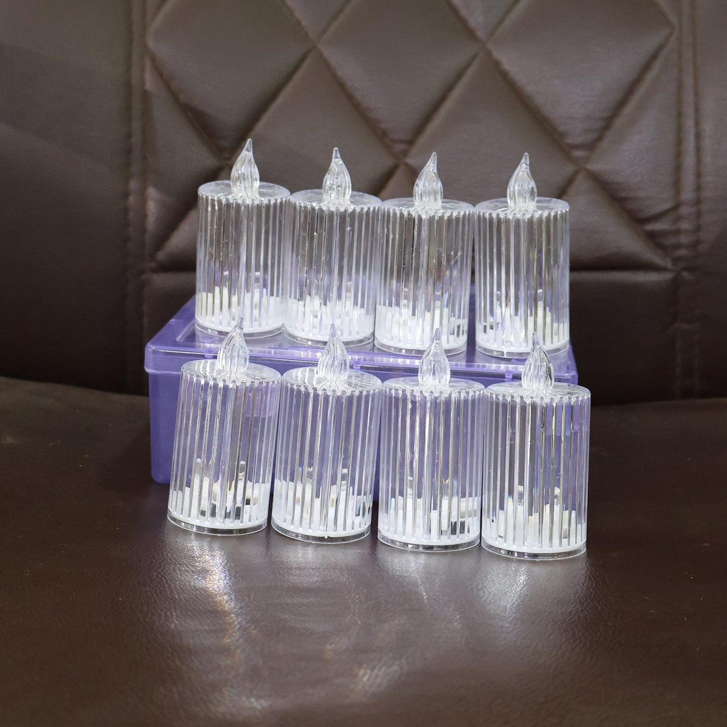 Premium Crystal Effect LED Flameless Candle Lights (8 Pc) signaturekarts