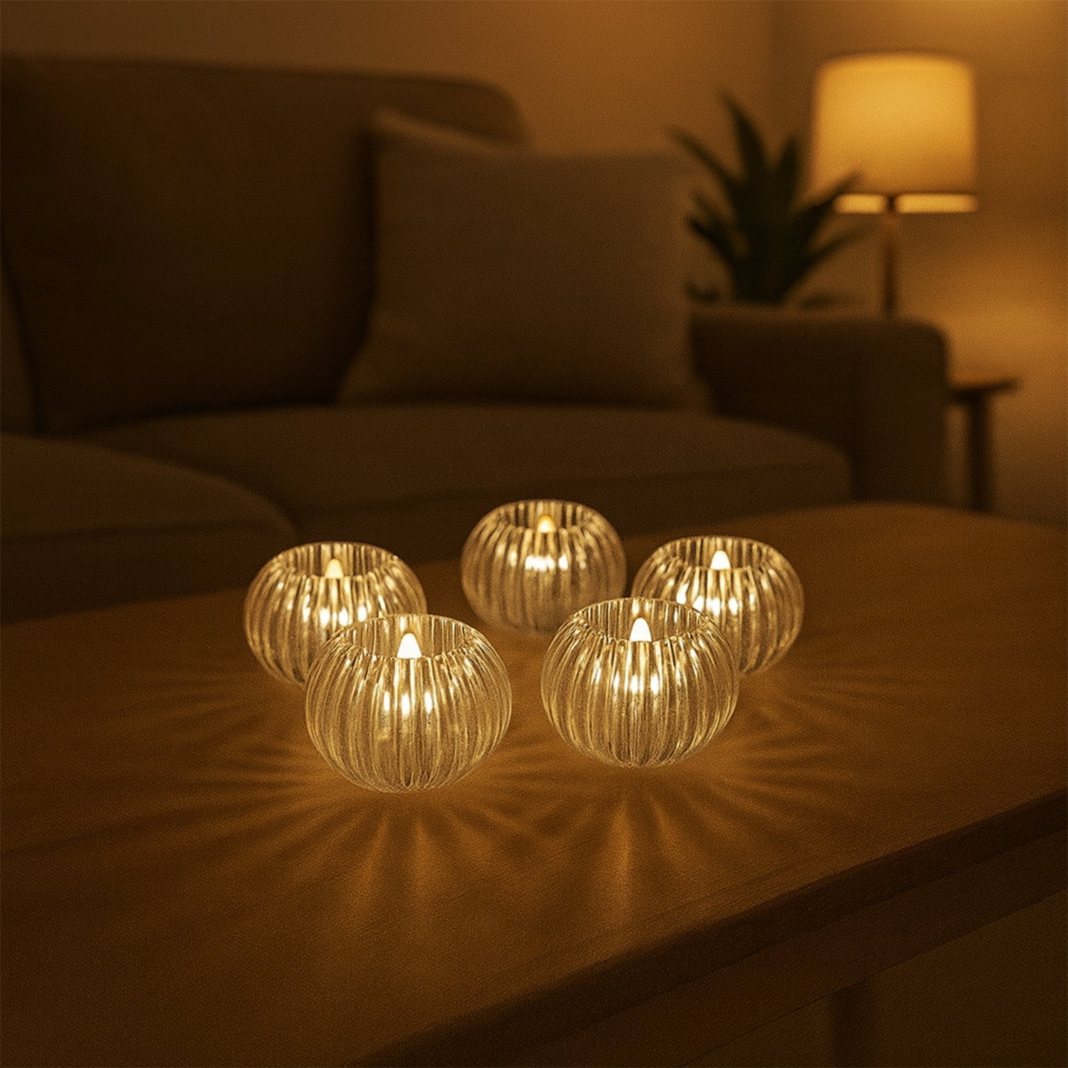 Crystal Design LED Flameless Tealight Candles (6 Pc) signaturekarts