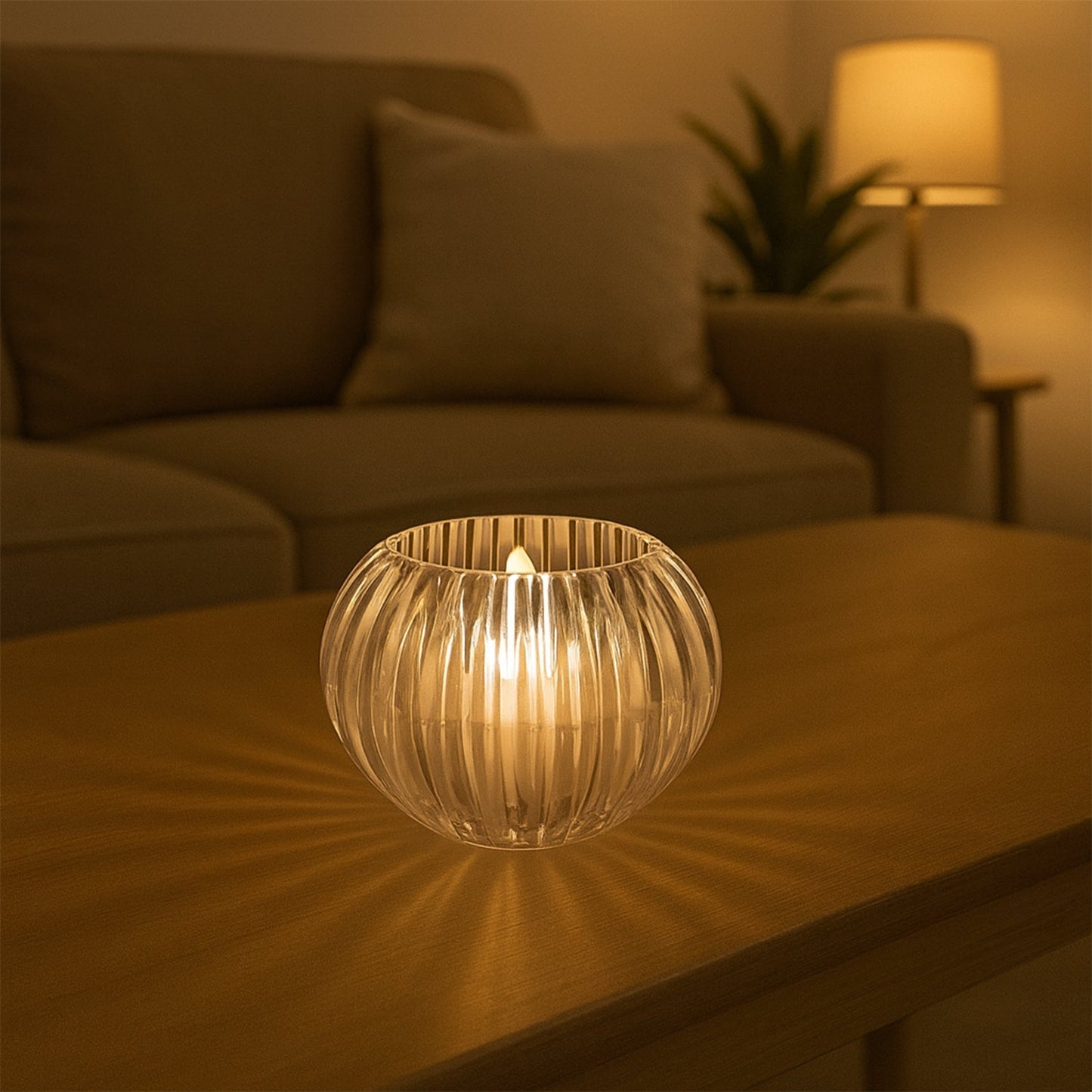 Crystal Design LED Flameless Tealight Candles (6 Pc) signaturekarts