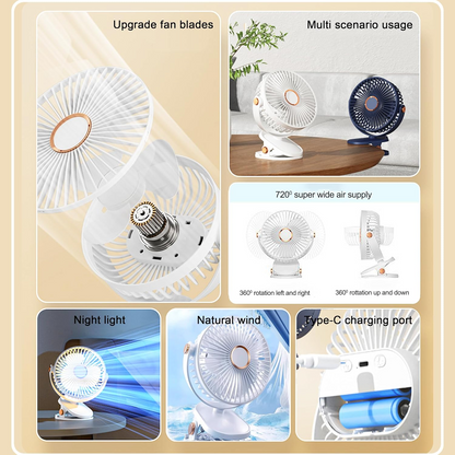Portable Mini Fan with Clip Stand (1 Pc) The Morsignaturekarts