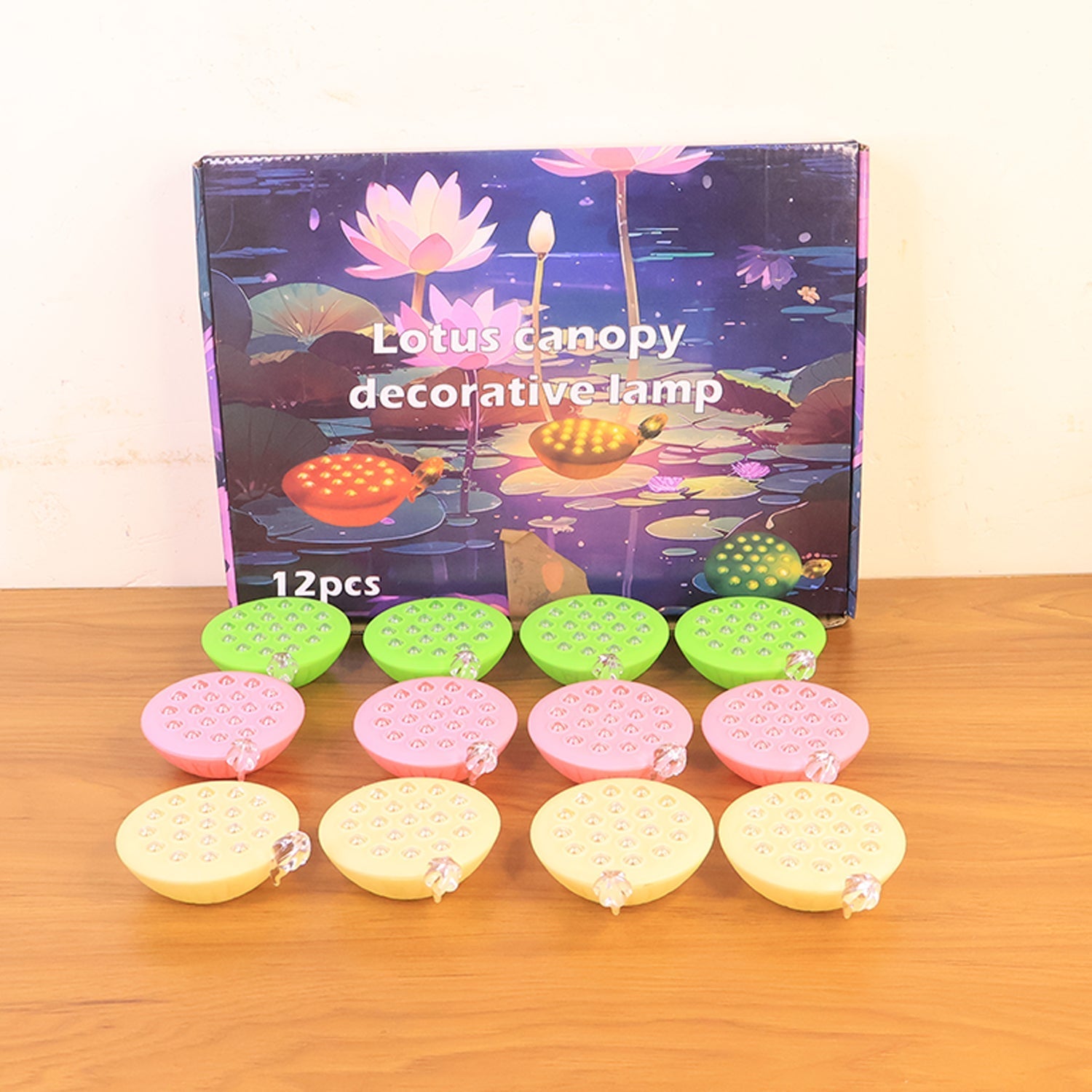 Set of 12 Lotus Canopy LED Decorative Lamps signaturekarts