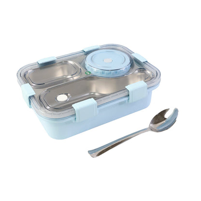 Premium Stainless Steel Compartment Lunch Box 1 Set signaturekarts