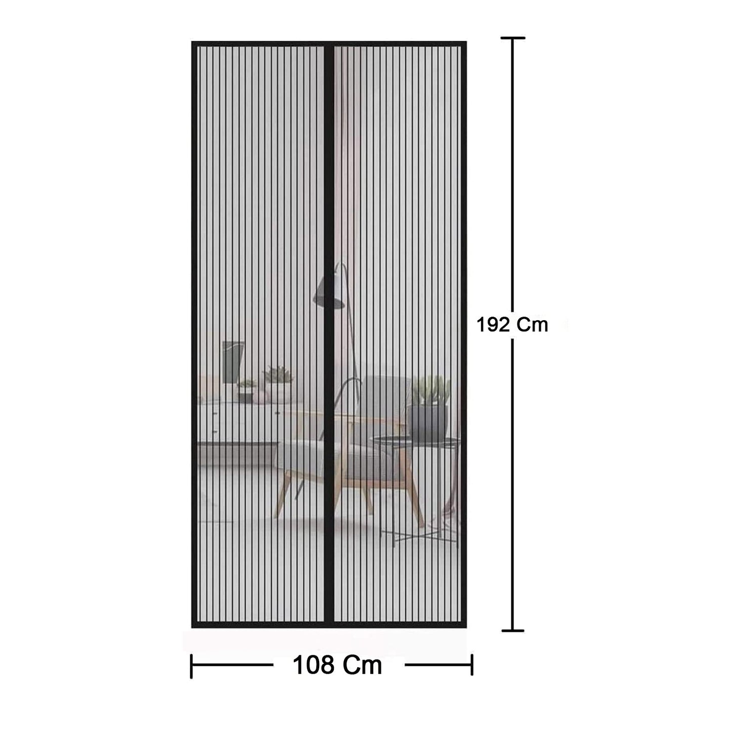 Magic Mesh Hands-Free Screen Door Instant Opening (1 Set) The Morsignaturekarts
