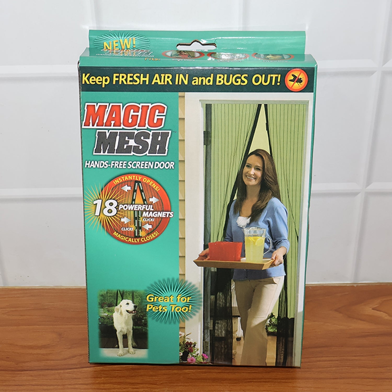 Magic Mesh Hands-Free Screen Door Instant Opening (1 Set) The Morsignaturekarts