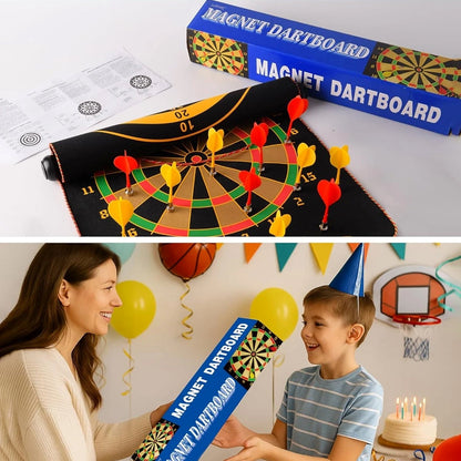 Magnetic Roll-Up Dartboard Game - (12-inch / Set) signaturekarts
