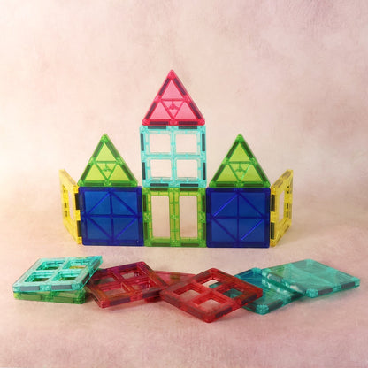 Magnetic Building Tiles Construction Toy Set (16 Pc / Set) signaturekarts