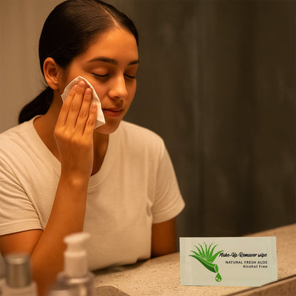 Premium Natural Aloe Makeup Remover Wipes (Pack of 10 Pc) The Morsignaturekarts