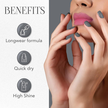 OG Beauty Calm Grey Mattify Nail Paint (10 ML / 1 Pc) signaturekarts