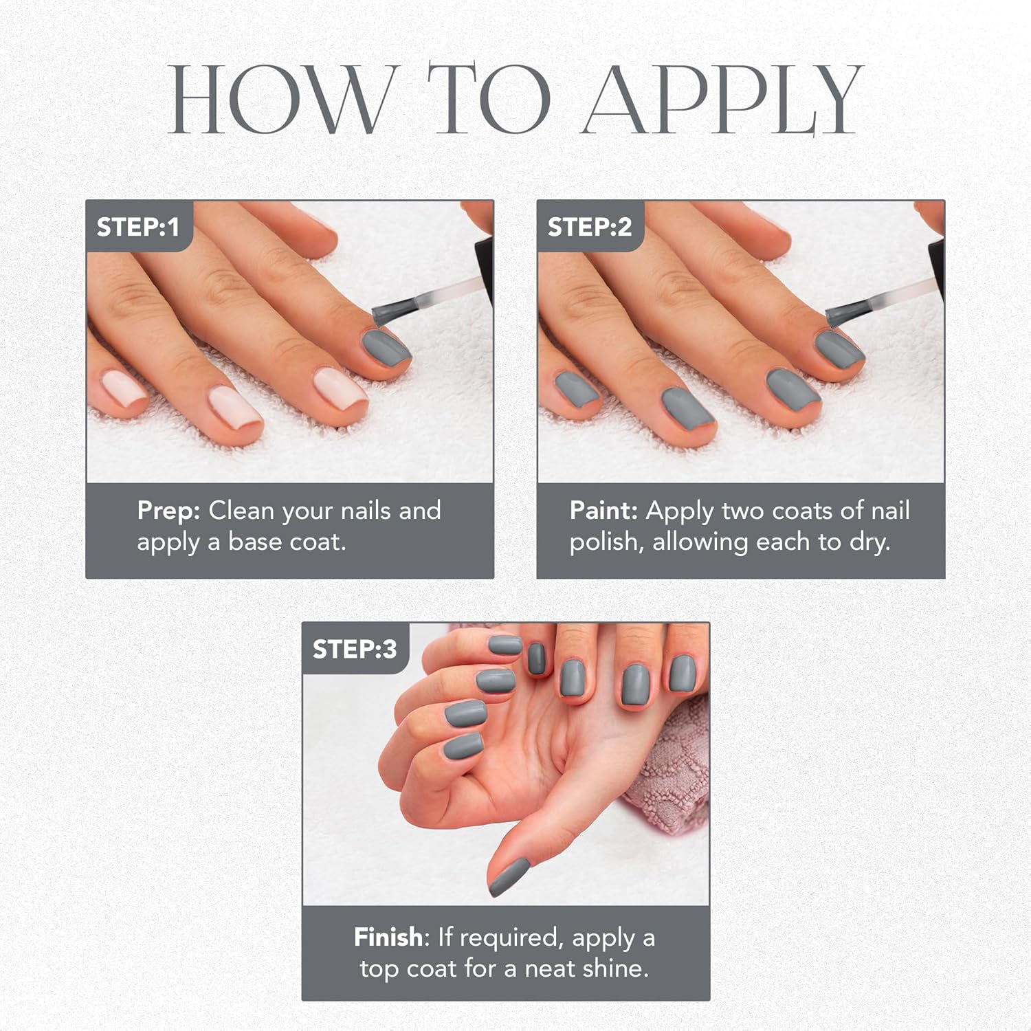 OG Beauty Calm Grey Mattify Nail Paint (10 ML / 1 Pc) signaturekarts