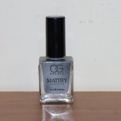 OG Beauty Calm Grey Mattify Nail Paint (10 ML / 1 Pc) signaturekarts