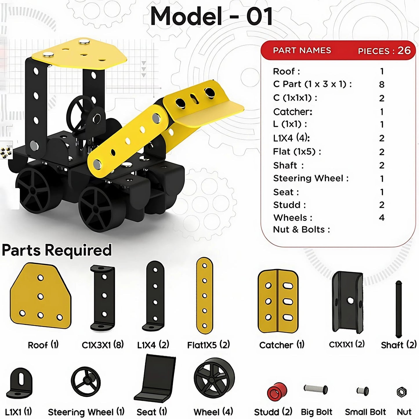 Aditi STEM Educational Mecha Racer DIY Construction Kit Signature Kart