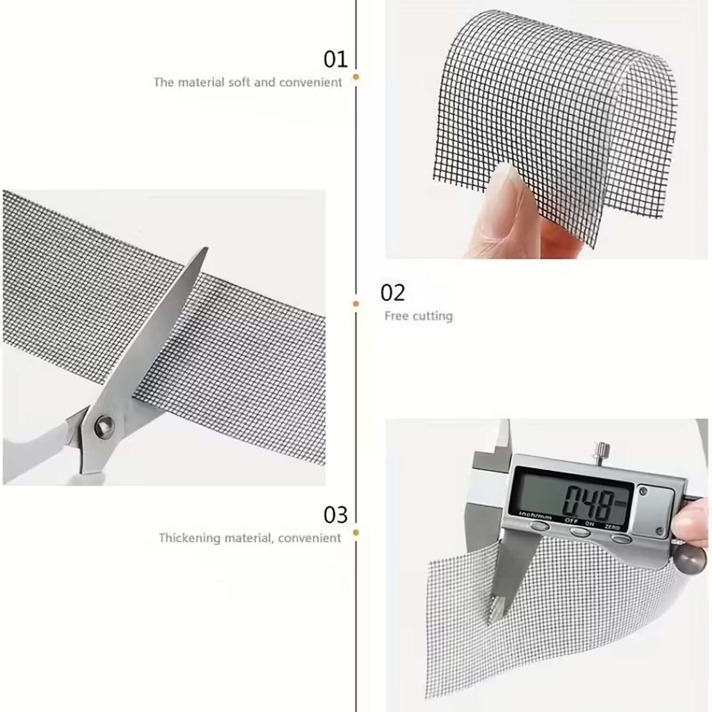 Premium Self-Adhesive Window Screen Repair Mesh Tape (5cm x 1m) signaturekarts