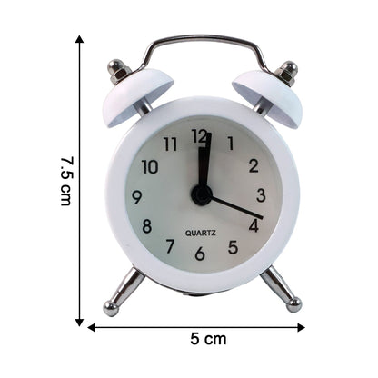 Small Twin-Bell Analog Alarm Clock - (1 Pc) signaturekarts