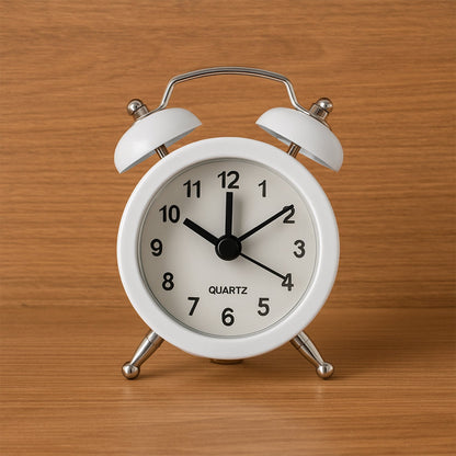 Small Twin-Bell Analog Alarm Clock - (1 Pc) signaturekarts