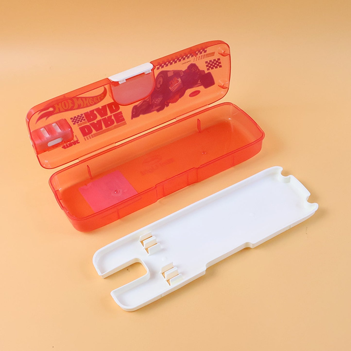 Plastic Pencil Box with LED Light & Cartoon Print (1 Pc) Signature Kart