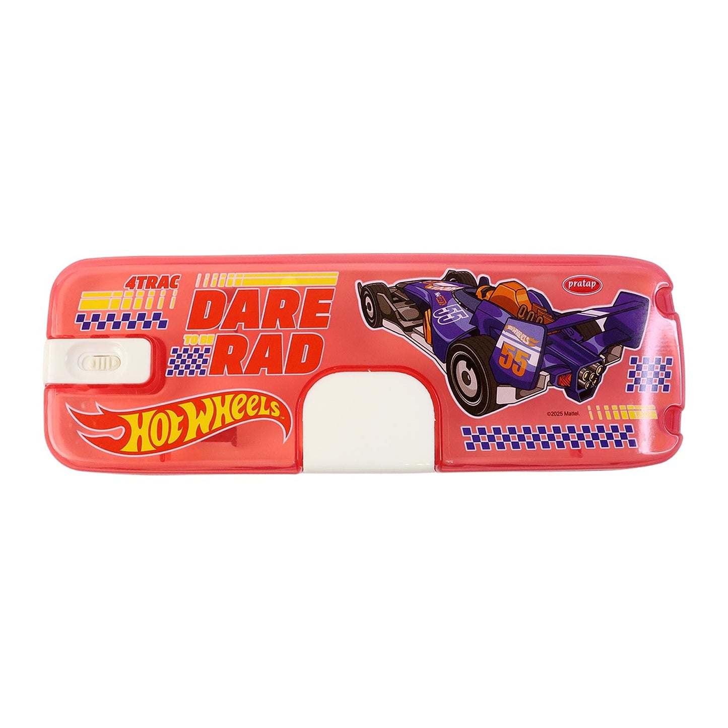Plastic Pencil Box with LED Light & Cartoon Print (1 Pc) Signature Kart