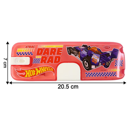 Plastic Pencil Box with LED Light & Cartoon Print (1 Pc) Signature Kart