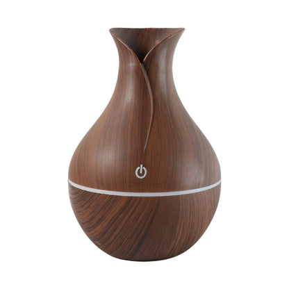 Mini Wooden Vase Pot Diffuser Cool Mist Atomization Humidifier (1 Pc) Signaturekarts