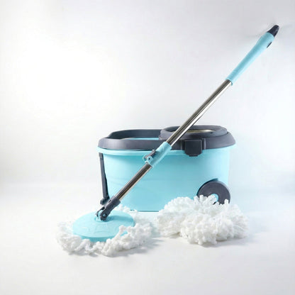 Steel Jari Bucket Mop Set with Microfiber Spin Mop (1 Set) The Morsignaturekarts