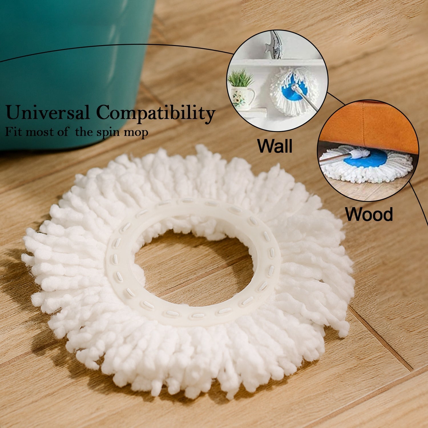 Microfiber Spin Mop Refill Head 360° Rotating Mop (5 Pc) signaturekarts
