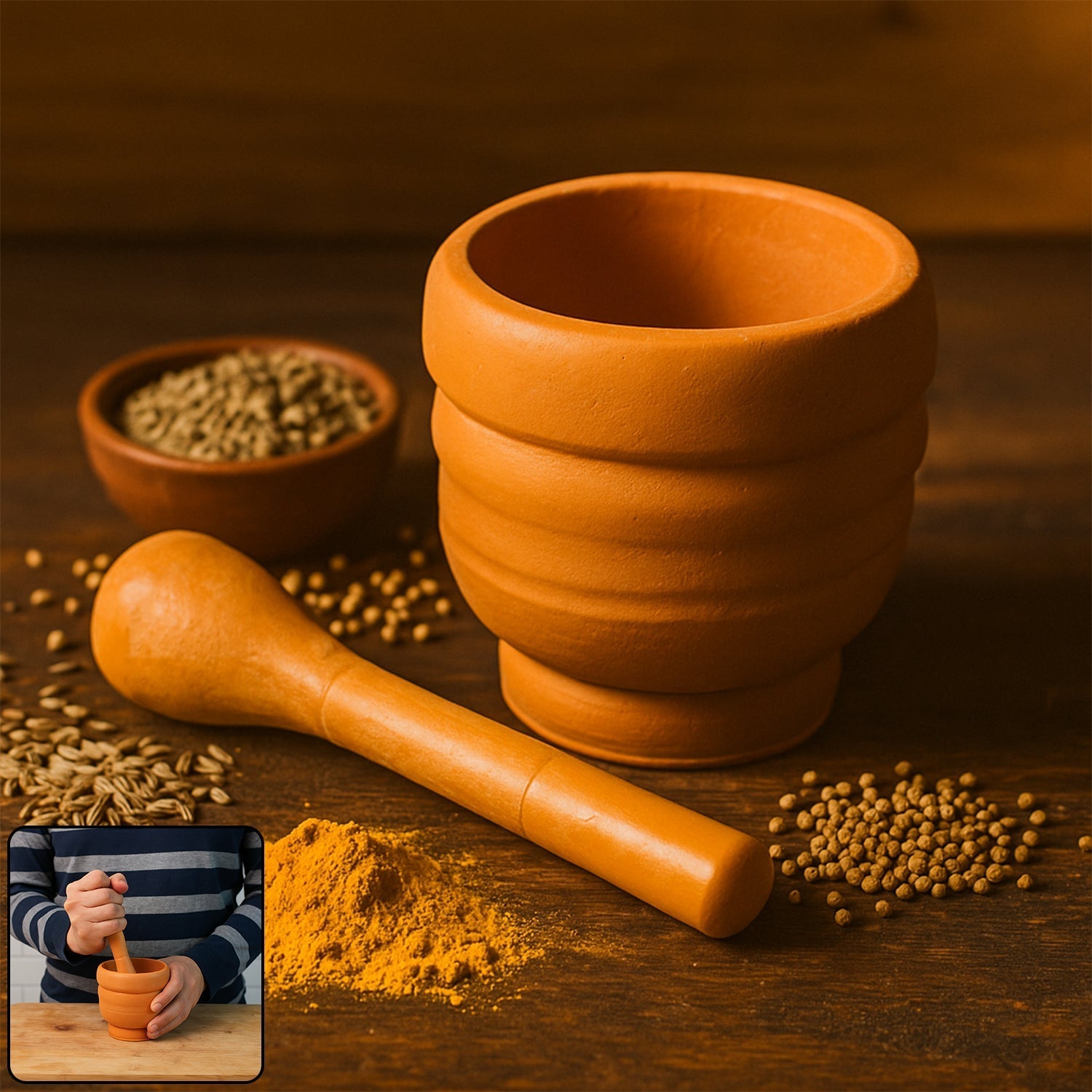 Unbreakable Plastic Mortar & Pestle - (Set) signaturekarts