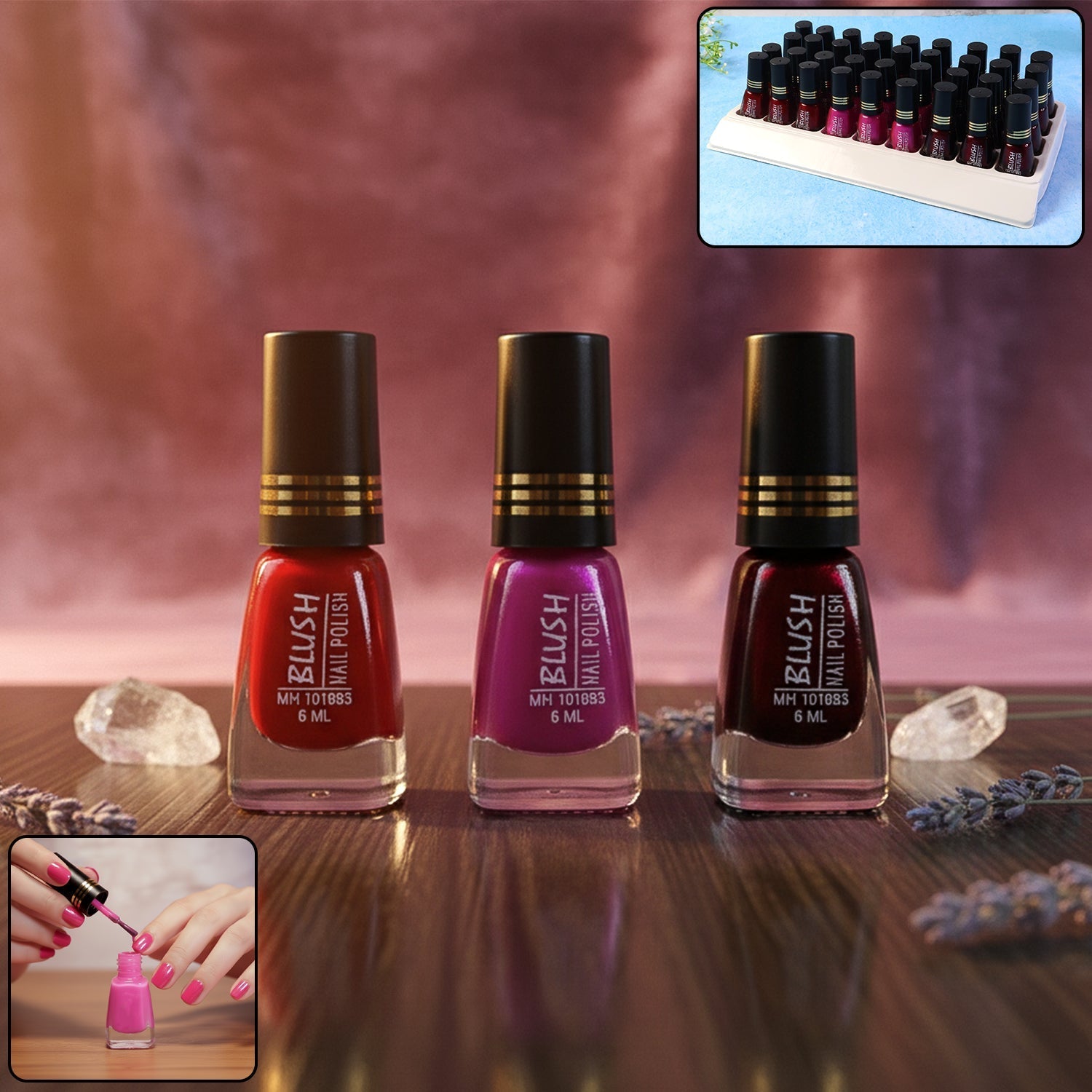 Premium Blush Nail Polish (1 Pc, Mix Color, 6 ml) The Morsignaturekarts