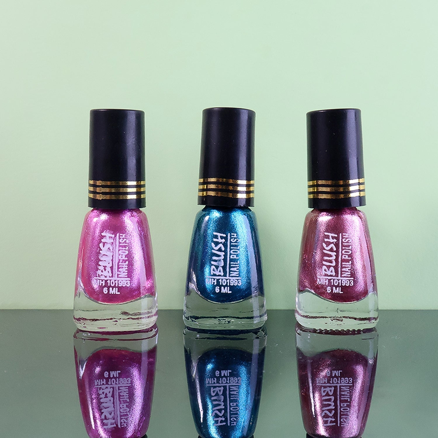 Blush Metallic Mini Nail Polish (Mix Color / 6 ML / 1 Pc) The Morsignaturekarts