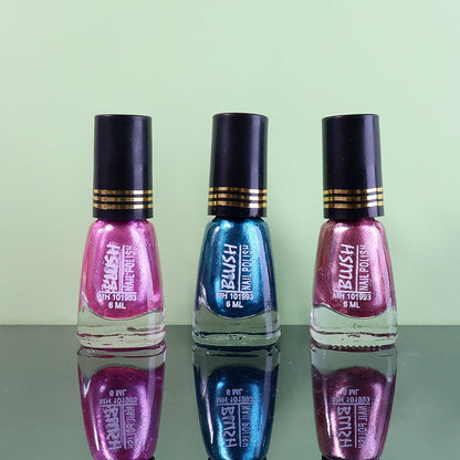 Blush Metallic Mini Nail Polish (Mix Color / 6 ML / 1 Pc) The Morsignaturekarts