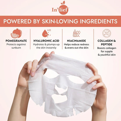 In’lief Niacinamide 1% Hydrating & Calming Facial Sheet Mask (1 Pc) signaturekarts
