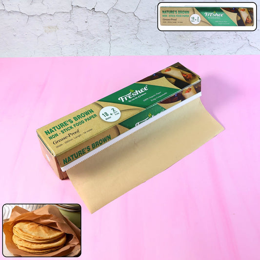 Freshee Nature’s Brown Non-Stick Food Paper 18 Meter + 2 Meter Free (Total 20 Meter) signaturekarts