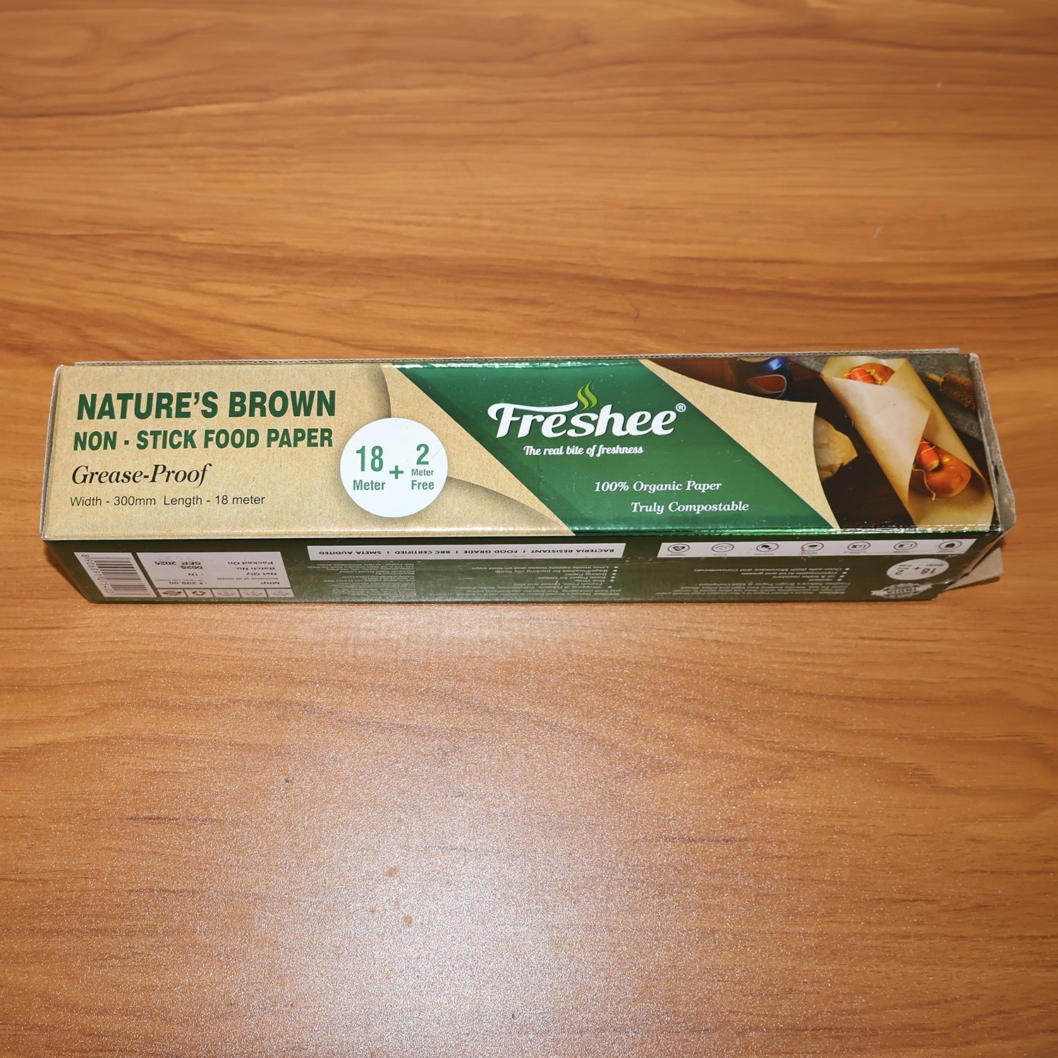 Freshee Nature’s Brown Non-Stick Food Paper 18 Meter + 2 Meter Free (Total 20 Meter) signaturekarts