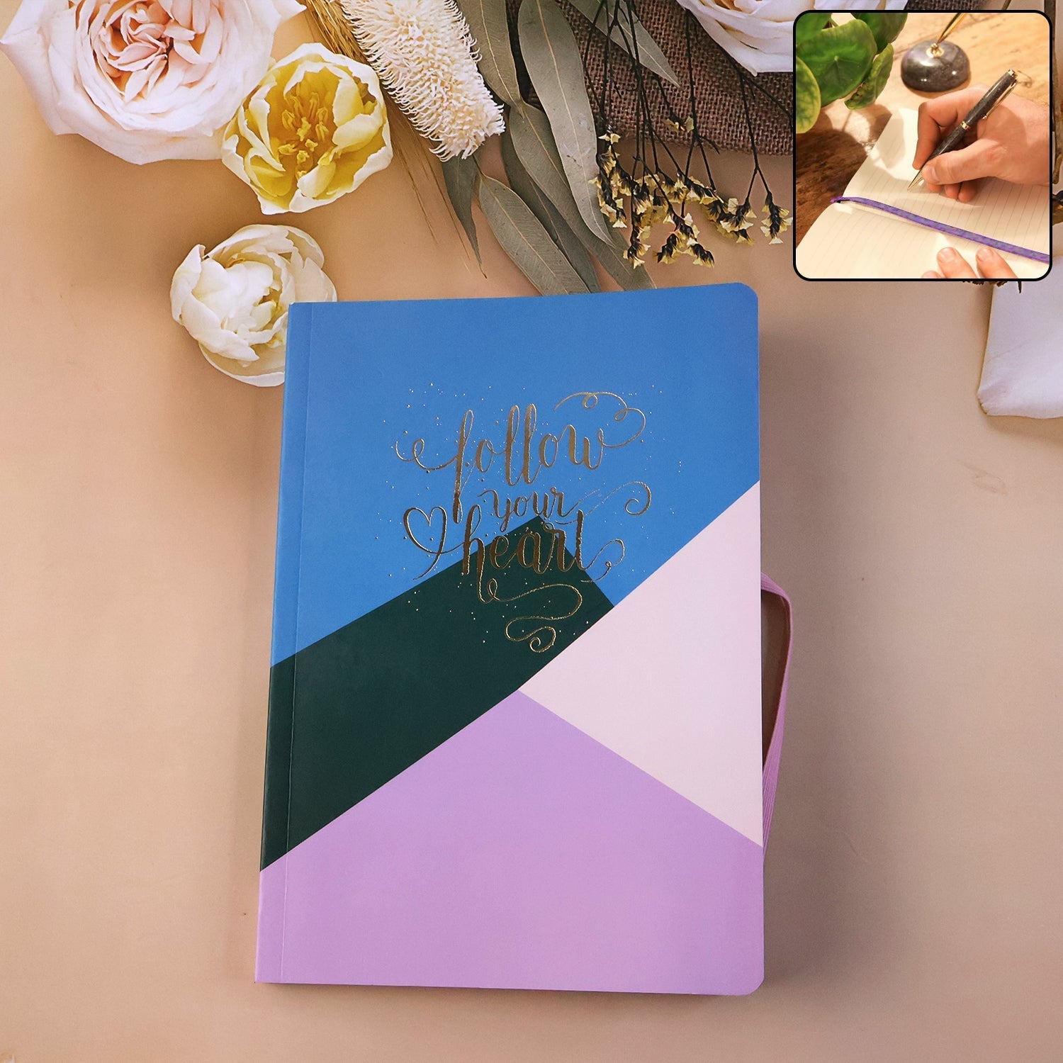 Hardcover Ruled Notebook, Diary & 200 Pages 21x15 cm (1 Pc) Signature Kart