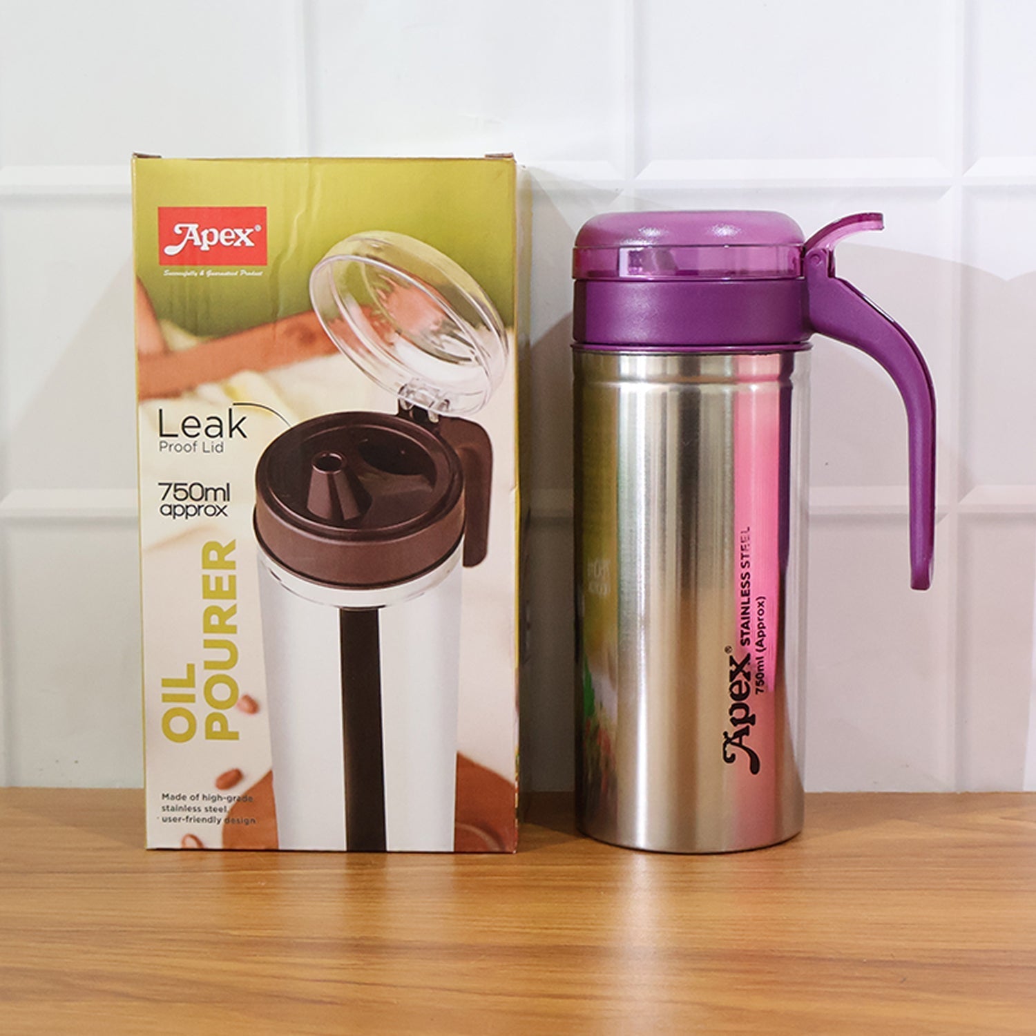 Apex 750ml Approx. Stainless Steel Oil Pourer (1 Pc) signaturekarts