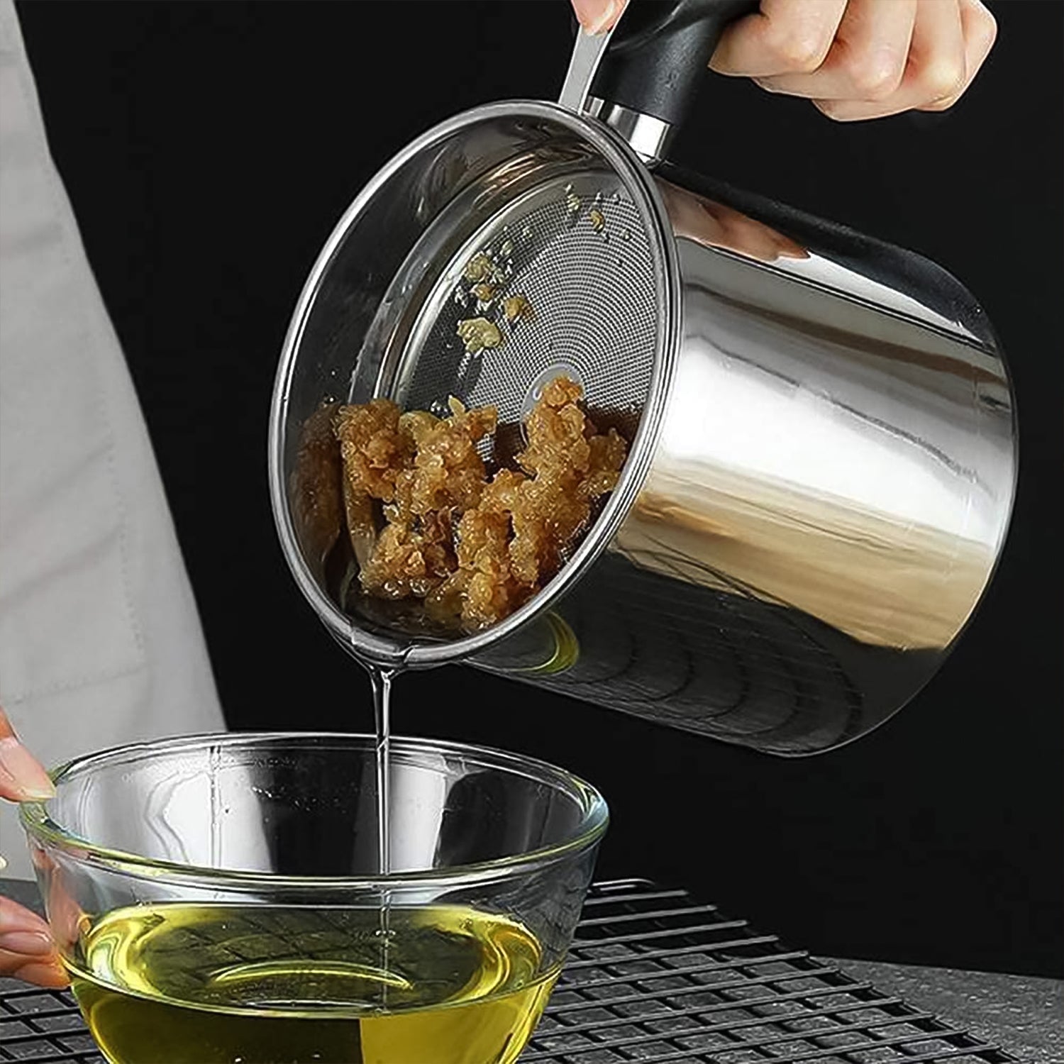 Premium Stainless Steel Oil Filter Pot (1.3 Ltr) The Morsignaturekarts