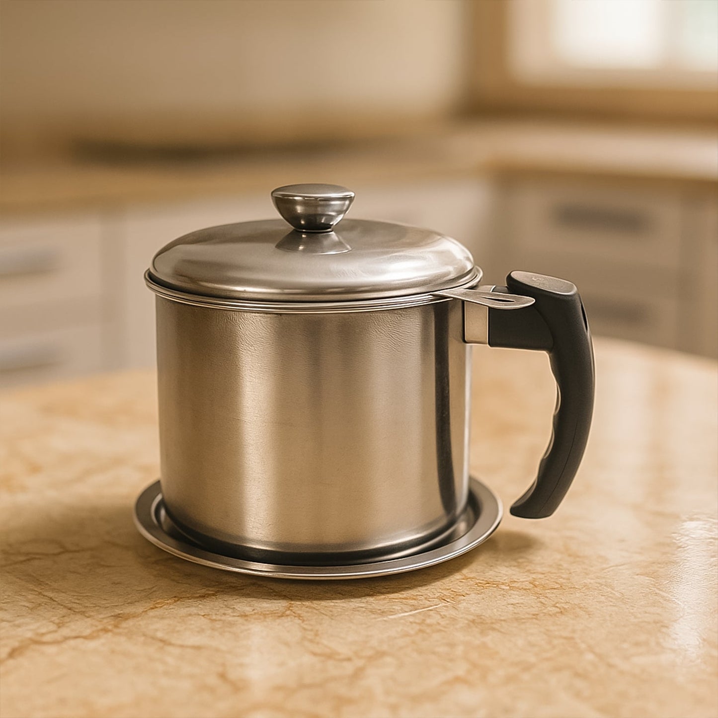 Premium Stainless Steel Oil Filter Pot (1.3 Ltr) The Morsignaturekarts