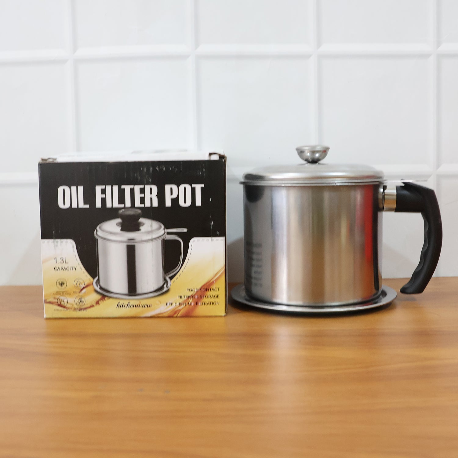 Premium Stainless Steel Oil Filter Pot (1.3 Ltr) The Morsignaturekarts