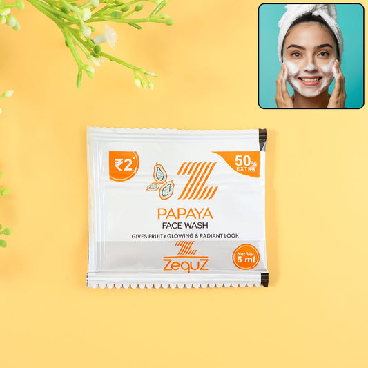 Zequz Papaya Face Wash Sachet (5 ML / 1 Pc) The Morsignaturekarts