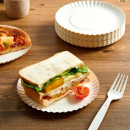 Freshee 7 Inch Round Compostable Paper Plate - 25 Pcs Pack signaturekarts